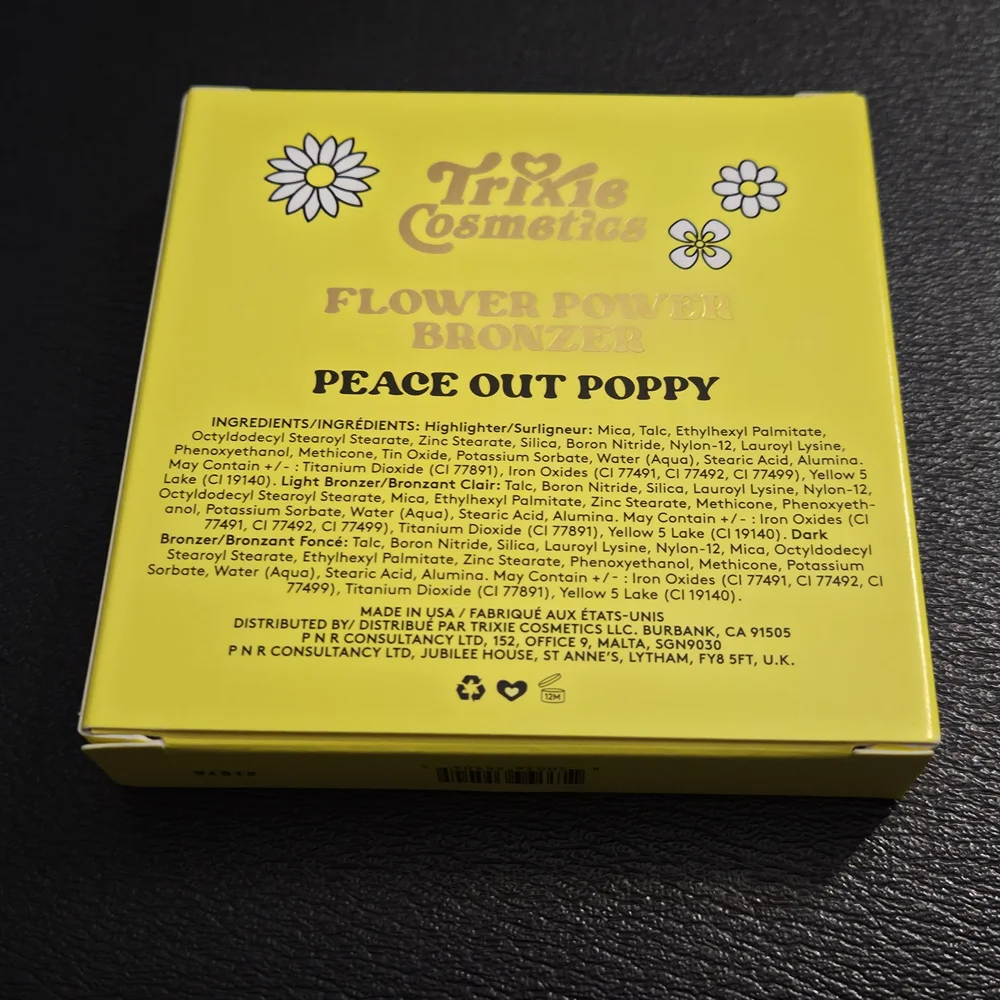 Trixie Cosmetics Peace Out Poppy Flower Power Powder Highlighter/Bronzer Trio